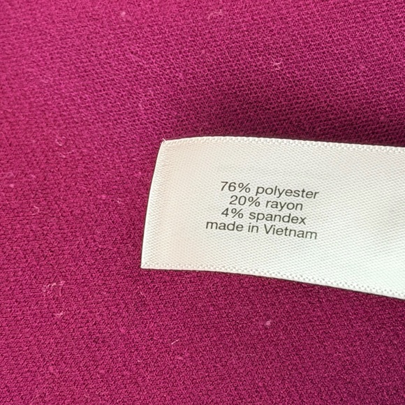 Lane Bryant Magenta Peplum Zip Jacket Plus Size 18 Ponte Knit Blazer - Picture 4 of 5